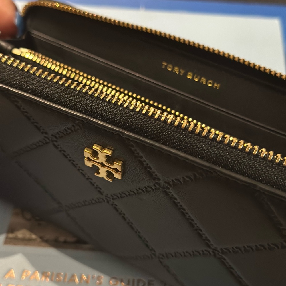 Tory Burch Black Quilted Wallet